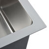 vidaXL Kitchen Sink Undermount Sink with Strainer Stainless Steel Sink Square