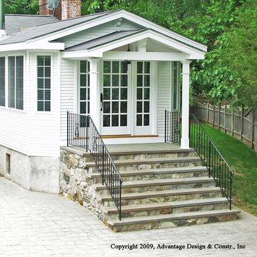 Bedford, MA sunroom and side deck by Archadeck of Suburban Boston