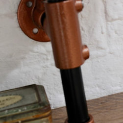 Barney Reclaimed Scaffolding, Steel Pipe & Copper Powder Coated Shelving - Bookcases