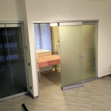 Divisorio per interni, Vetro acidato - Movable Wall, etched glass