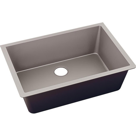 Elkay ELXRU13322 Quartz Luxe 33" Undermount Single Basin Quartz - Silvermist