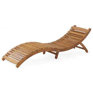 Eucalyptus Venetian Steamer Lounge Chair With 5 Reclining Positions -  Transitional - Outdoor Chaise Lounges - by Outdoor Interiors | Houzz