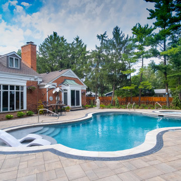 Oswego, IL Freeform Pool and Hot Tub