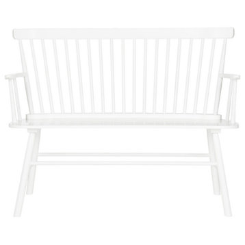 Laura Spindle Back Bench/Settee, White