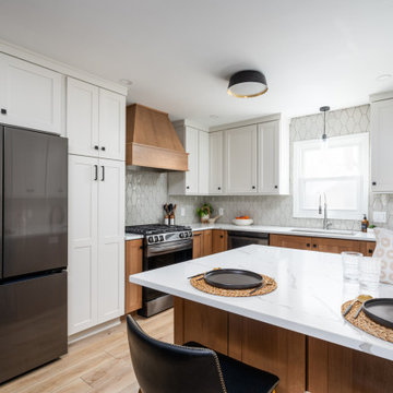 Natural Wood & White Kitchen