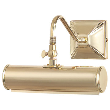 Lucas McKearn Leo 1-Light Small Traditional Metal Wall Sconce in Polished Brass