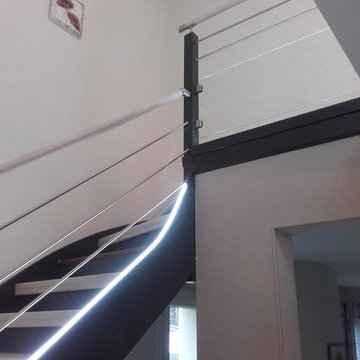 Rénovation complète d'un escalier + installation LED à Angers