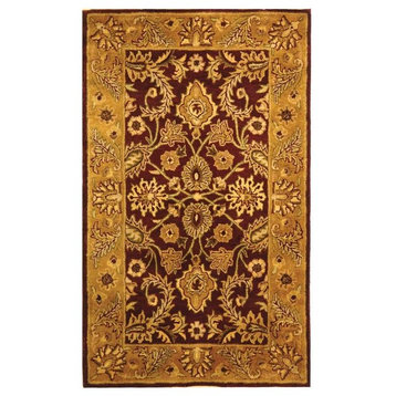 Safavieh Classic Collection CL244 Rug, Burgundy/Gold, 3'x5'