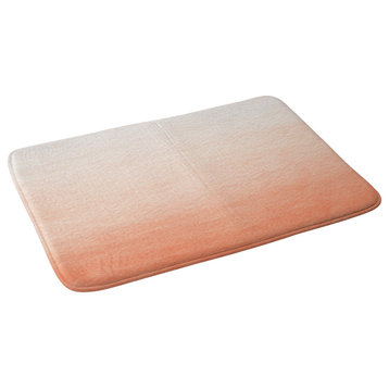 Social Proper Peach Ombre Memory Foam Bath Mat, 17"x24"