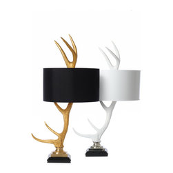 Faux Elk Antler Table Lamp - Table Lamps