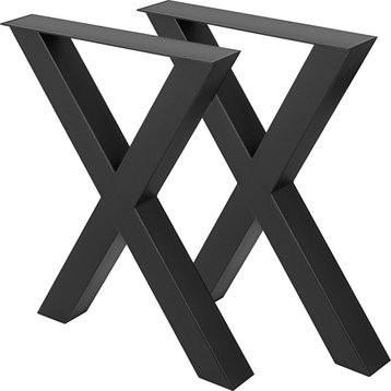 Vevor Steel Table Legs for FurniturexTable Legs Black Color, 28" H X 31" W