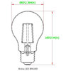 Bioluz LED A19 Dimmable Filament Bulbs, 800 Lumens, Set Of 6