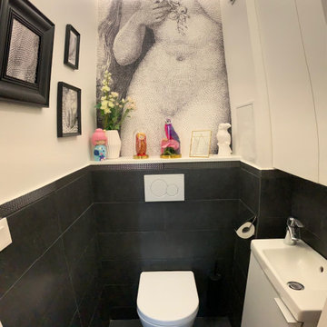 Rénovation complète d’un appartement avec cuisine semi-ouverte et WC