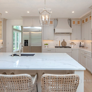 Custom Cabinetry in Beige and White Kitchen
