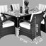 Arizona Ultra Stylish Rattan 6-Seat Rectangle Dining Set, 150cm