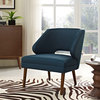 Dock Upholstered Fabric Armchair, Azure