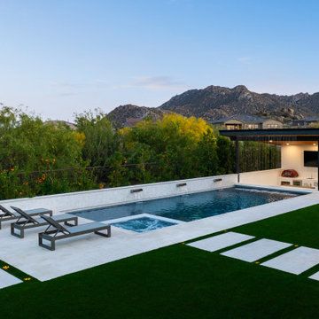 Outdoor Escape in Storyrock Sunken Firepit, Pool with Swim-up Cabana Bar