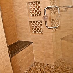 Shower Handle in Smokey Quartz - Door Hardware