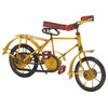 Yellow Metal Vintage Sculpture, Bicycle 7" x 11" x 5"