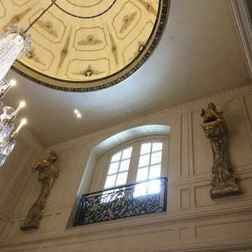 Park Lane Dome with Gilded Gold Leaf Accents, Marbelized Reliefs & Black Nuances
