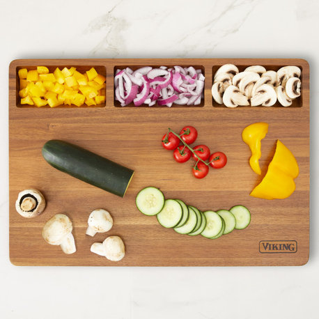 Viking Acacia 20" Butcher Block Prep/Serving Board, 20"x14"x1.5"
