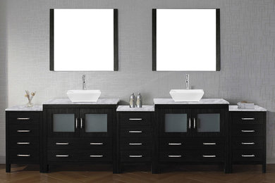 Virtu USA KD-700118-WM-ZG Modern 118" Double Sink Bathroom Vanity Set
