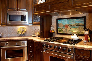 Example of a classic kitchen design in Other
