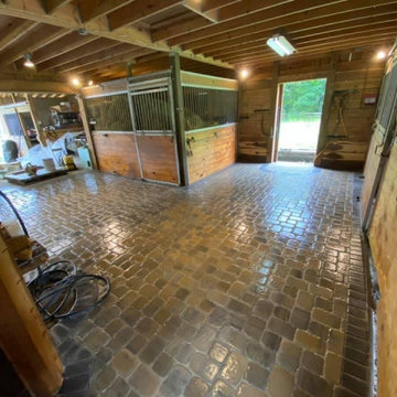 Horse Stable - Concrete Paver Floor - Front Entrance