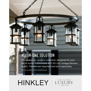Hinkley Alford Place 20.25" Md 12V Post/Pier Mount Lantern, Oil Rubbed Bronze
