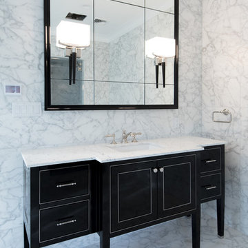 Black, High Gloss Vanity and Medicine Cabinet