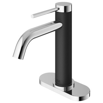VIGO Madison cFiber© Single Hole Faucet With Deck Plate, Chrome