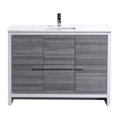 kubebath dolce vanity with quartz countertop ash gray 48 bathroom vanities - Small Modern Bathroom Vanities kubebath dolce vanity with quartz countertop ash gray 48 bathroom vanities - Small Modern Bathroom Vanities