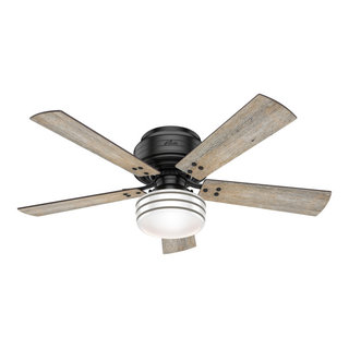 Prominence Home Brightondale 52-in Matte Black LED Indoor/Outdoor Ceiling Fan with Light (5-Blade)