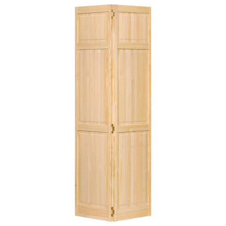 Closet Door Bi-fold Traditional Six Panel Solid Core Unfinished 80"x28"
