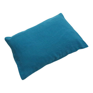 14X20 Marine Teal Blue Stonewashed Velvet Lumbar Throw Pillow