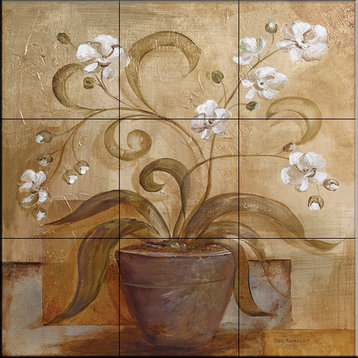 Tile Mural, Orchid Delight by Tre Sorelle Studios