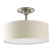 2-Light Semi-Flush, Brushed Nickel