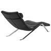 Gilda Lounge Chair, Black Velvet With Silver Base