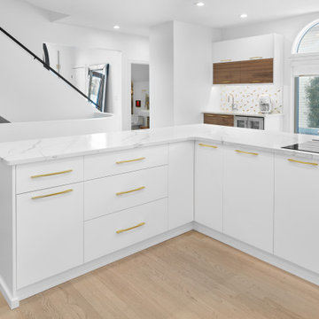 Sleek Modern-Retro Walnut Renovation