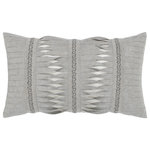 Elaine Smith - Gladiator Granite Lumbar Indoor/Outdoor Performance Pillow, 12"x20" - Elaine Smith indoor / outdoor pillows are hand-crafted using Sunbrella solution-dyed acrylic yarns which are woven into intricate jacquard patterns and sophisticated stripes. By solution-dying the fabrics at the yarn level, rather than printing on the surface of the fabrics, our durable pillows will last longer, resisting rain, sun, mildew, and stains and retaining their color and vibrancy for years to come.