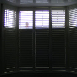 Sitting Room Shutters - bottom shutters can be closed to ensure privacy - Window Blinds