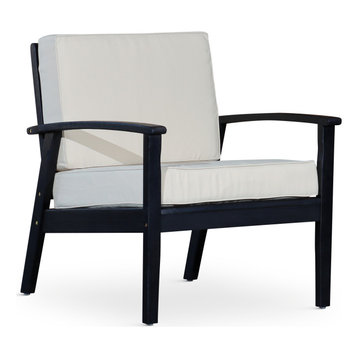 DTY Outdoor Living Longs Peak Eucalyptus Chair W/ Cushions, Espresso, Sand