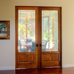 Interior & Exterior Mahogany Wood Doors  with Beveled Glass by ETO Doors - Products