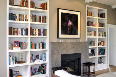 Living room - contemporary living room idea in Denver