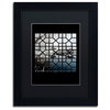 Philippe Hugonnard 'Navy Blue ' Art, Black Frame, Black Matte, 14"x11"