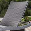 Noble House Salem Outdoor Grey Wicker Chaise Lounge (Set of 4)