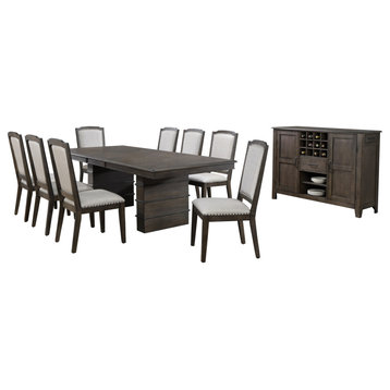Sunset Trading Cali 10 Piece Extendable Dining Set With Server