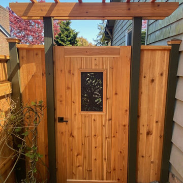 Modern Cedar Privacy Fence Installation Seattle Area