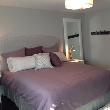 Guest Bedroom in Greys and Purples