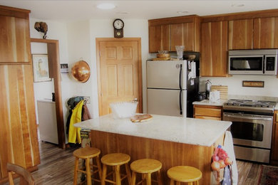 Example of a beach style kitchen design in Seattle